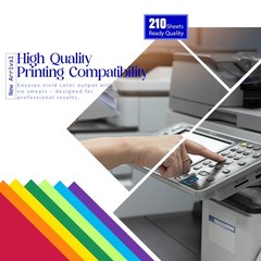 Colored Copy Paper 8.5X11 Inches,140 Sheets 8.5 x 11 inches, Rainbow colors