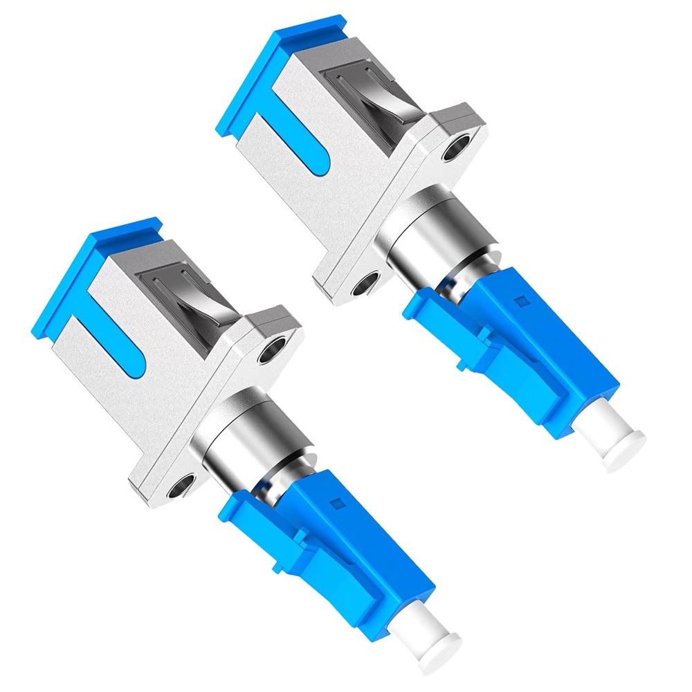 2-Pack LC to SC Adapter, Single Mode LC/UPC Male to SC/UPC Female Fiber Optic…