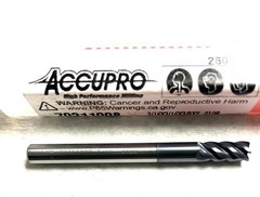 Accupro 70211008 3/16″ 5FL Corner Radius End Mill .015R Solid Carbide AlTiN NEW