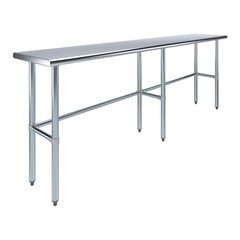 18 in. x 96 in. Open Base Stainless Steel Work Table | Residential & Commercial
