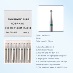 Dental Diamond Bur FGXL 25mm Ball Round Super Coarse for High Speed Handpiece