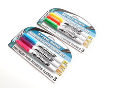 2 PACKS 6 PROMARX® DRY ERASE MARKERS MULTI COLORED PINK YELLOW PURPLE GREEN BLUE