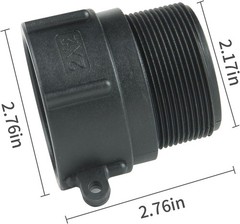IBC Tote Fittings Adapter 2″ Female Buttress Coarse Thread x 2″ Male NPT Pipe