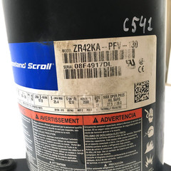 Copeland Scroll 3.5 Ton Compressor Model ZR42KA-PFV-130 R-22 208-230V used #C541