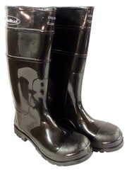 BLACK PVC Rubber Construction Fishing Hunting Waterproof PLAIN TOE WORK BOOTS