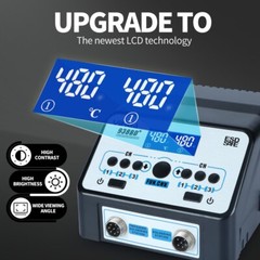 YIHUA 938BD+ Tweezers 2 in 1 Soldering Station Soldering Iron Kit Rework Station