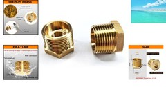Corrosion-Resistant 3/4″ to 3/8″ NPT Brass Reducer – 2 Pieces for Plumbing