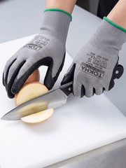 12 Pairs Nitrile Foam Coated Grip Work Gloves Black And Grey Industrial Use