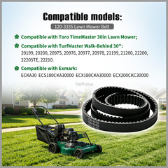 120-3335,1203335,265-610 Lawn Mower Belt Fits 30″ Toro TimeMaster Deack STENS