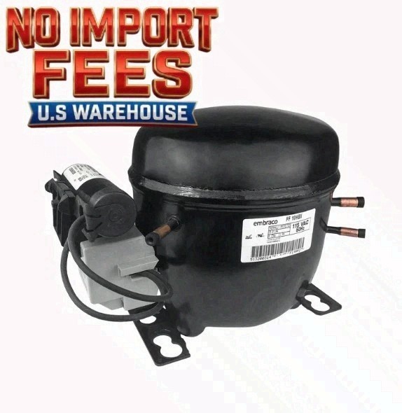 Embraco FF10HBX 1/4 HP Refrigeration Compressor 115V R134a 3650 BtuH