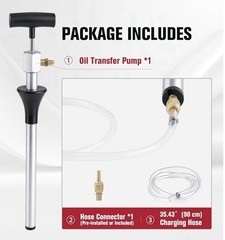 Rogvoc Oil Transfer Pump w/ Built-In Backflow Protection & 35.43in Hose