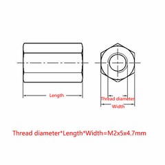 M4 M5 M6 Aluminum Hexagonal Threaded Stud Connector Rod Bar Nuts Standoff Column