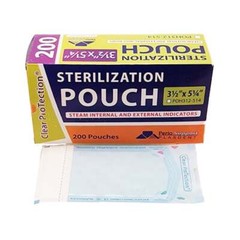 Plasdent POH312-514 Autoclave Sterilization Pouches 3.5″ X 5.25″ 200/Bx