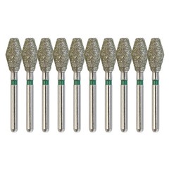 Multi-Use Dental Diamond Burs FG 811/038C Barrel Coarse Grit Green High Speed