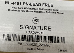 Signature Hardware RL-4461-PN-LEAD FREE Faucet