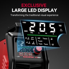 ARCCAPTAIN iControl TIG205 Pro 5 In 1 Cold Spot Stick/TIG Welder with Foot Pedal