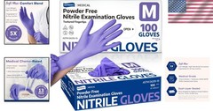 Ambidextrous Nitrile Gloves – 100 Latex-Free, Waterproof & Ideal for All Uses