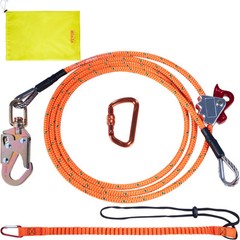 VEVOR Steel Core flipline 1/2″ x 8′ Arborist Flipline for Tree Climbing