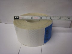 3M BRAND # 4091 WHITE ROLL REFLECTIVE TAPE 2″ x 50′ CUSTOM CUT