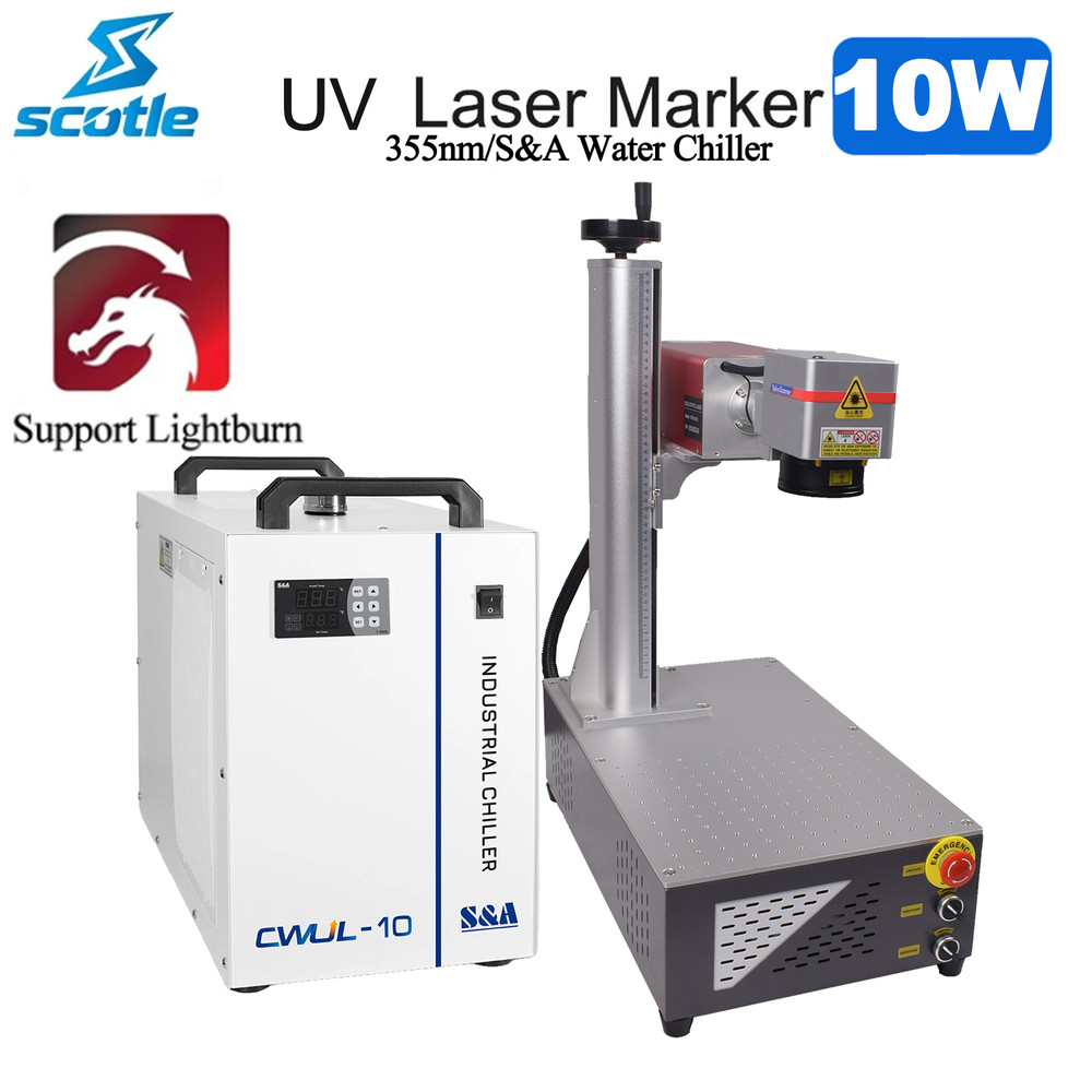 10W UV Laser Marking Machine Engraver Marker For Glass Wood Metal PVC S&A