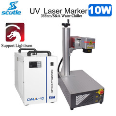 10W UV Laser Marking Machine Engraver Marker For Glass Wood Metal PVC S&A