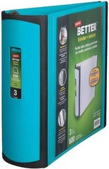 Heavy-Duty 3-Inch D-Ring Binder, Teal – Large Capacity 3-Ring Binder with Poc…