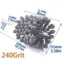 3.54″ 90mm Engine Cylinder Hone 240 Grit Ball Brush for 3.18″-3.55″ Bore Deglaze