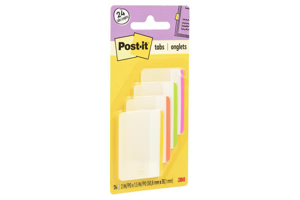 Post-it® Durable Tabs 686F-1BB, 2 in. x 1.5 in. (50.8 mm x 38 mm) Beige, Green,