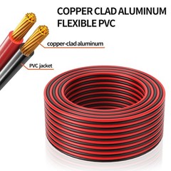 14 Gauge Wire, 14AWG Automotive Electrical Cord 50FT 2 Conductor Red Black 12…