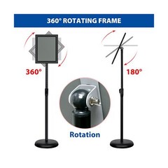 VAIIGO 6Packs 8.5×11 Inch Adjustable Pedestal Poster Sign Stand, Heavy Duty F…