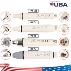 Dental Ultrasonic Scaler Handpiece / LED / 5*Tips for EMS WOODPECKER DTE SATELEC