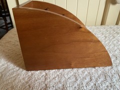 VTG Levenger Wood 3 Slot Desk Organizer Storage Box Office Supplies 1980’s