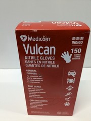 Medicom Vulcan Nitrile Gloves Indigo Medium M 150 Count Box General Purpose