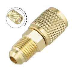 Easy to Install Brass Adapter for R32 R410a AC Systems Male 5/16 x F1/4 SAE