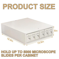 Heavy-Duty Stackable Microscope Slide Storage Cabinet with 6 Drawers