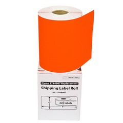 DYMO LW 1744907 ORANGE 4XL 4×6 4″x6″ – ONE (1) Roll All-Purpose Labels FREE SHIP