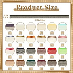 24 Pcs Book Binding Headbands 11.8 Inches Long 0.5 Inch Wide Cotton Book End