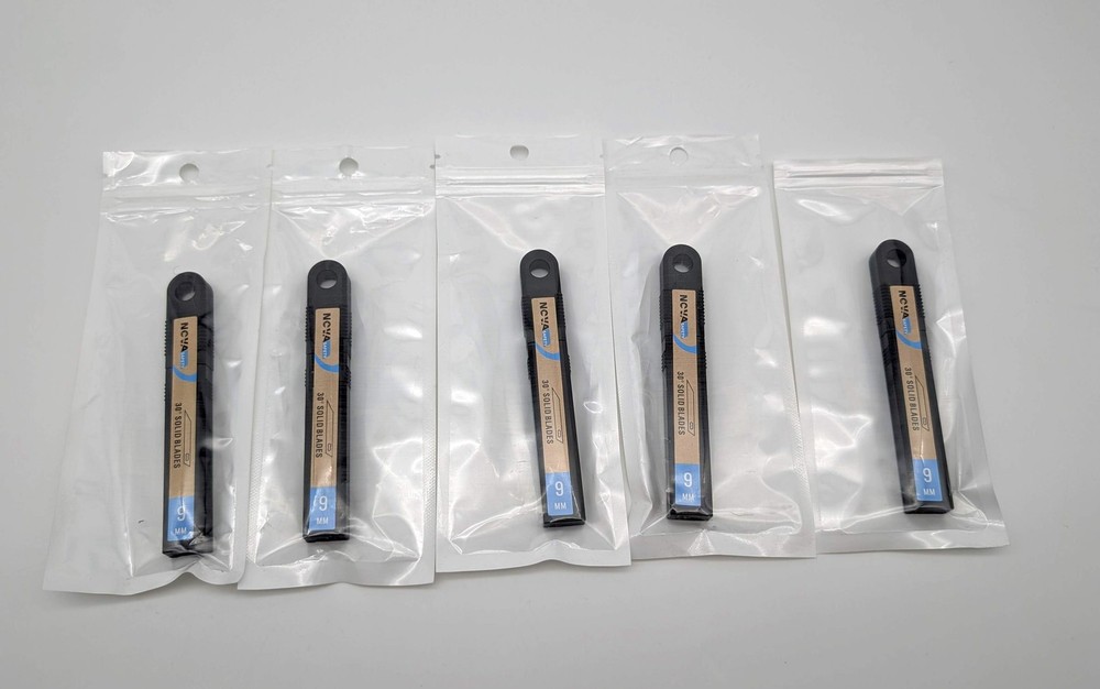 Nova Safety SB009P-10 Slim Cutter Blades 9mm High‑Carbon Steel Pack of 50