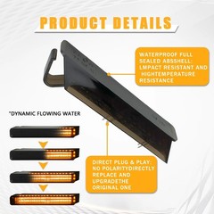 OTnhaee LED Sequential Switchback Side Mirror Marker Running Turn Signal Light