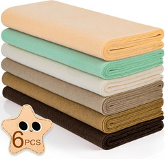 6 Rolls 12″X35″ 1.4Mm Thick Soft Felt Fabric Sheet 6 Assorted Rococo Series Colo