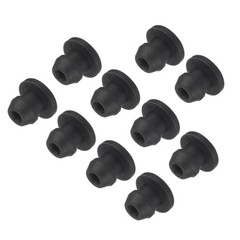 10Pcs Silicone Snap in Locking Hole Plugs Seal Cover Panel Round 5mm Black