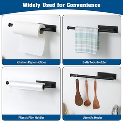 theaoo Paper Towel Holder – Under Cabinet Paper Towel Holder MATTE BLACK