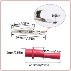 Multimeter Test Leads for Fluke Meter Electrical Alligator Clip Probes 1000V 20A