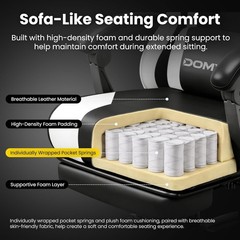 Gaming Chair Gamer Game Ergonomic with Footstool Lumbar Support Deep Black | …