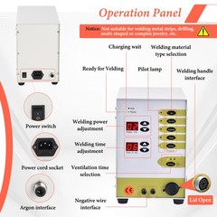 Jewelry Spot Welding Machine, 110V 60HZ Pulse Argon Arc Permanent Jewelry Welder