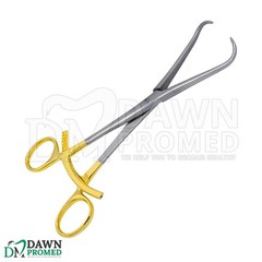 Bone Reduction Forceps 8″ Curved Pointed Tips Gold Plated Orthopedic German Gr