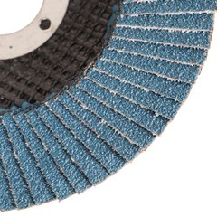 100 Piece 4-1/2 In x 7/8 In T29 80 Grit Premium Zirconia Flap Sanding Discs