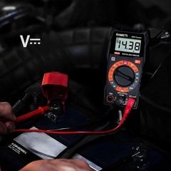 Durable Digital Multimeter for Automotive Battery Testing and Electrical Repair