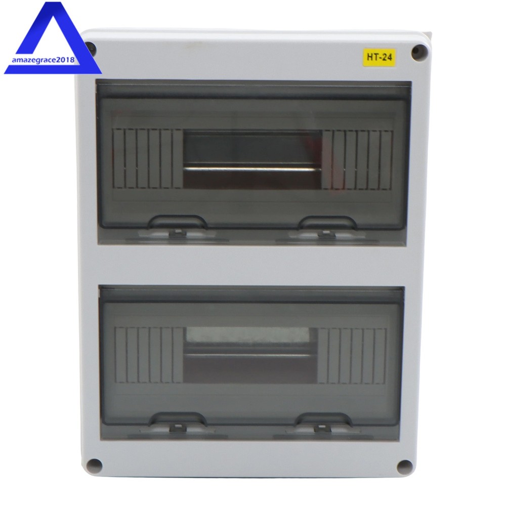 24 Way Power Distribution Box W/ Din Rail For Indoor and Outdoor Waterproof IP65