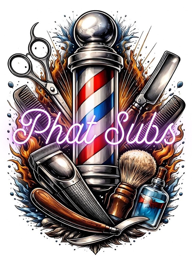 Sublimation Print Barber Pole Ready To Press Heat Transfer